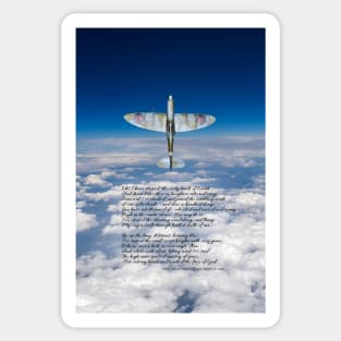 High Flight Poem Sticker